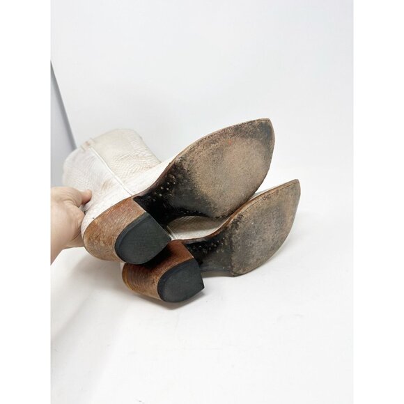 Idyllwind Womens Strut Western Boots Snip Toe Snake Print Embossed Ivory 9.5 B - Picture 5 of 11